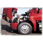 semi truck engine detail