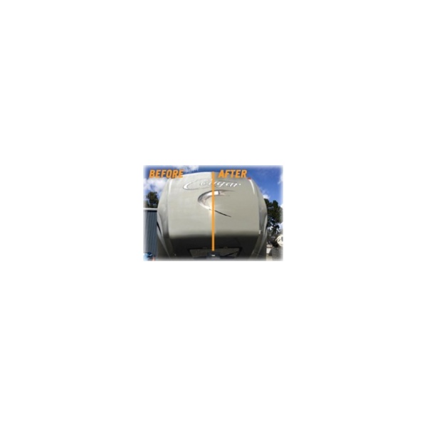 before after rv front cap restoration wax compound