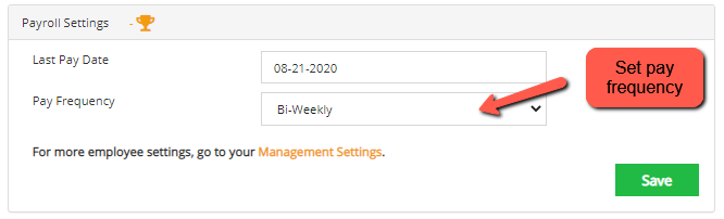 Set Your Employee Pay Schedule