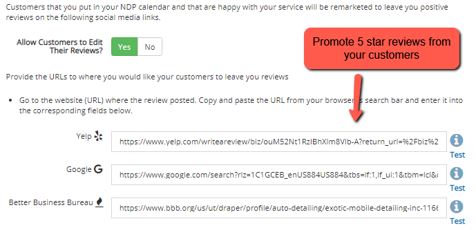 Select Where You Want Your Customer Reviews